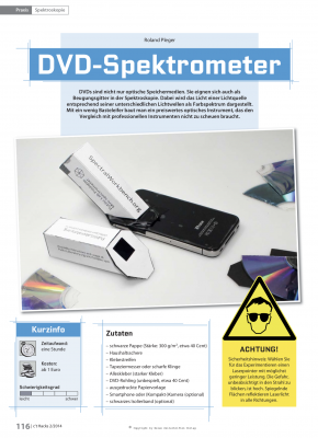 Mit Pappe und einer DVD ist ein Spektroskop zur Lichtanalyse schnell gebaut