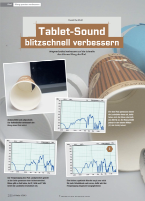 Wegwerfartikel verbessern auf die Schnelle den dünnen Klang von Smartphones und Tablets.